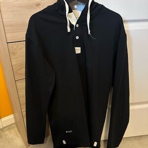 BYLT Black Hoodie with White Accents